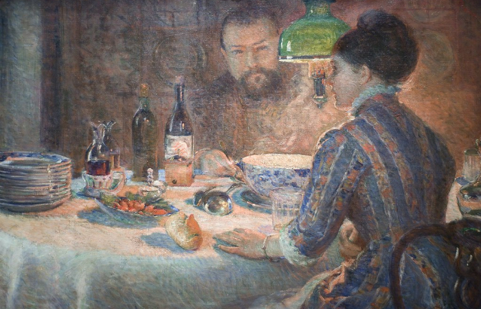 Marie Bracquemond - Under the Lamp 1887